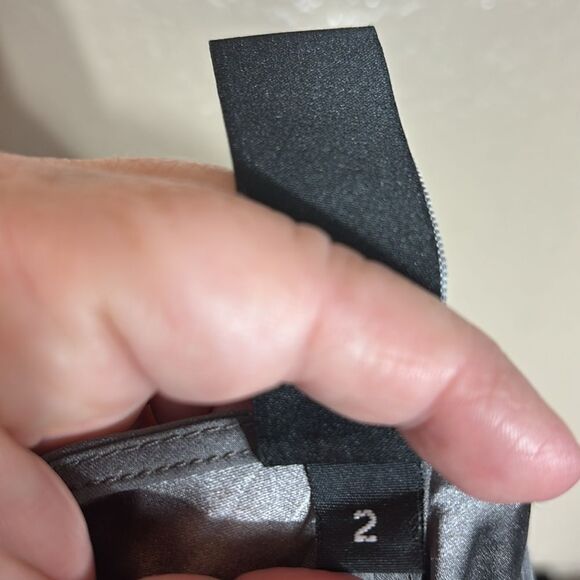 Zero Maria cornejo grey silk shoulder cut out top size 2 quiet luxury capsule - Picture 7 of 8